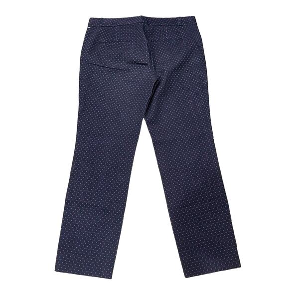 Banana Republic Sloan Fit Dot Slim Ankle Pant Navy Purple Size 6 - Picture 3 of 10